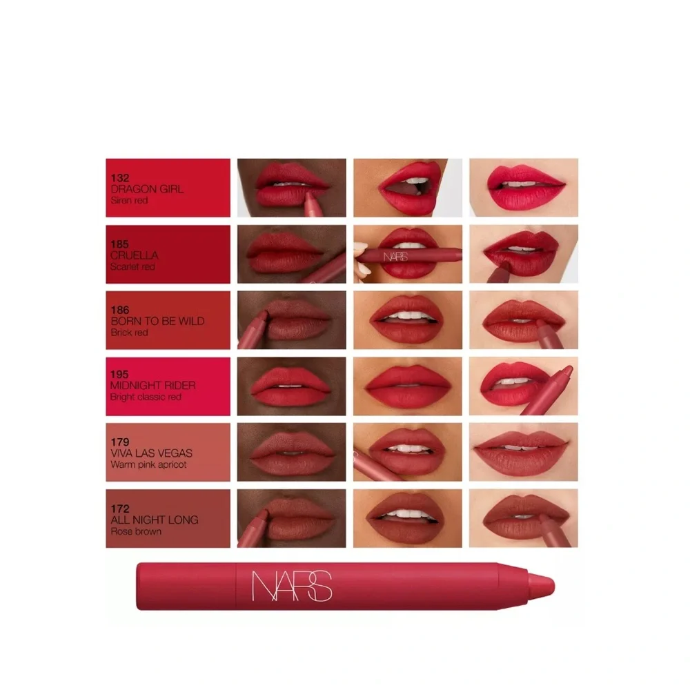 NWT NARS Powermatte High-Intensity Lip Pencil - Dragon Girl (red) - size 2.4g
